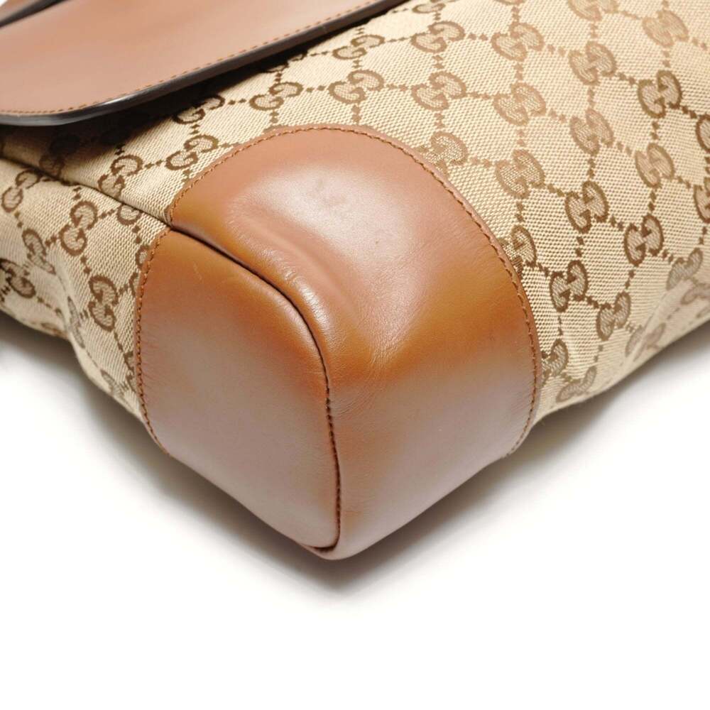 GUCCI Authentic Brown Canvas Shoulder Bag - Picture 4 of 12